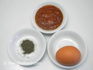เตรียมไข่ไก่น้ำจิ้มสุกี้พริกไทยป่น