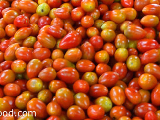 มะเขือเทศเชอร์รี่ (Cherry Tomato) ผลกลมรีหรือทรงรี มีขนาดเล็ก ผิวบางเรียบเป็นมัน ผลสุกจะมีสีเหลือง สีส้ม หรือสีแดง ตามสายพันธุ์